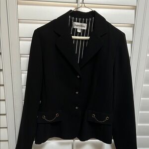 Danny & Nicole Black Blazer with Chain Detail